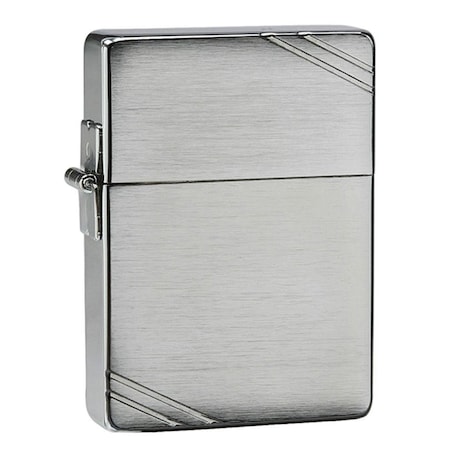 Zippo Replica with Slashes Brushed Chrome Pocket Lighter 1935